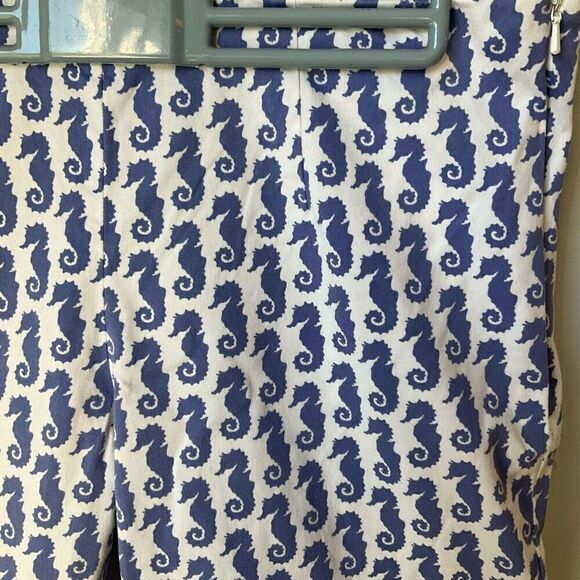 Brooks Brothers 346 Natalie Fit Seahorse Shorts, Size 8. White with Periwinkle S - Picture 5 of 12
